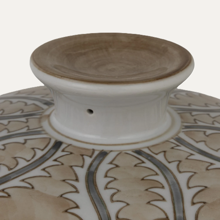 Hand-Painted Decorative Jar