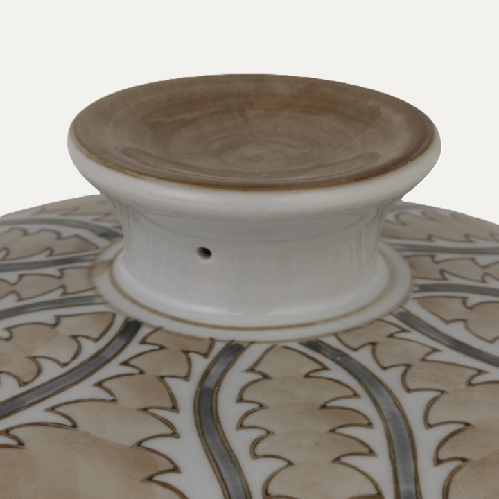 Hand-Painted Decorative Jar