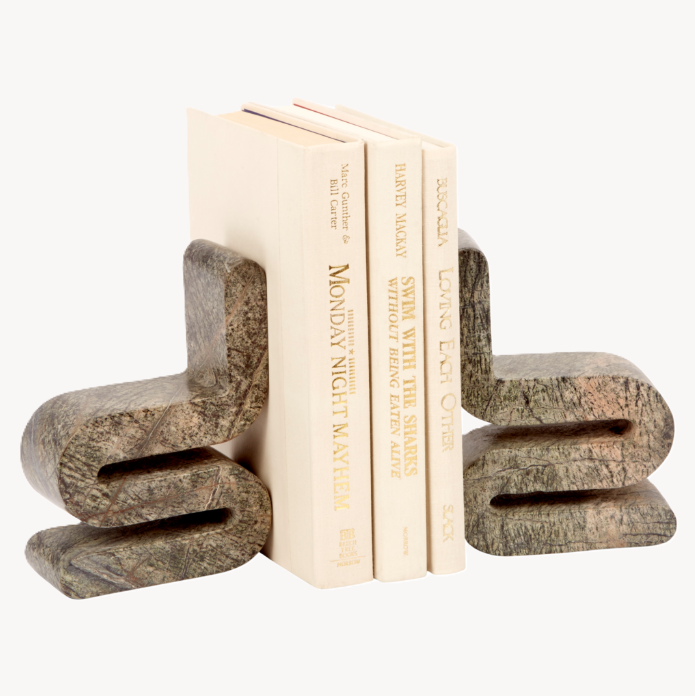 Clara Curved Marble Bookend