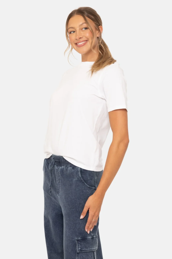 Classic Boxy Fit Tee, White - 13 Hub Lane   |  Crewneck Tees