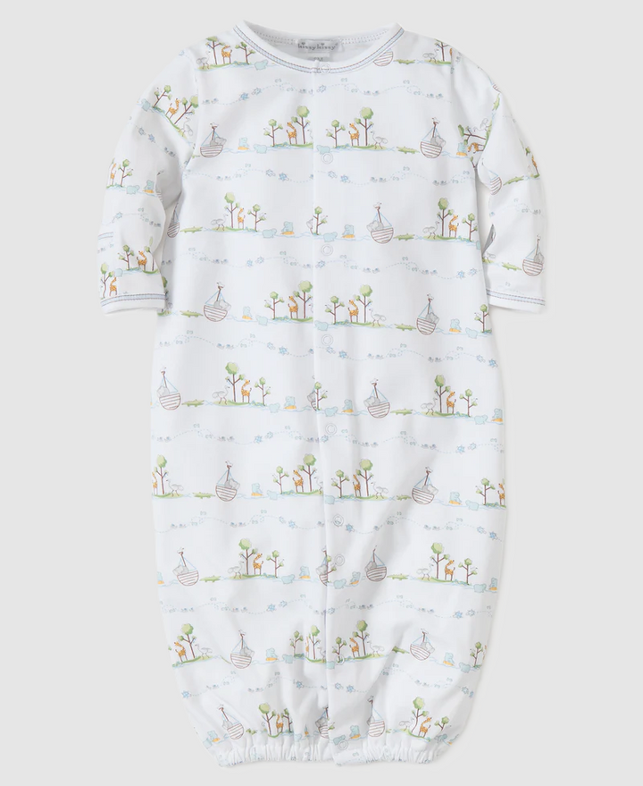 Noah's Blue Print Convertible Gown - 13 Hub Lane   |  Converter Gowns