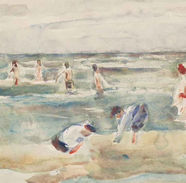 Children Playing on the Beach