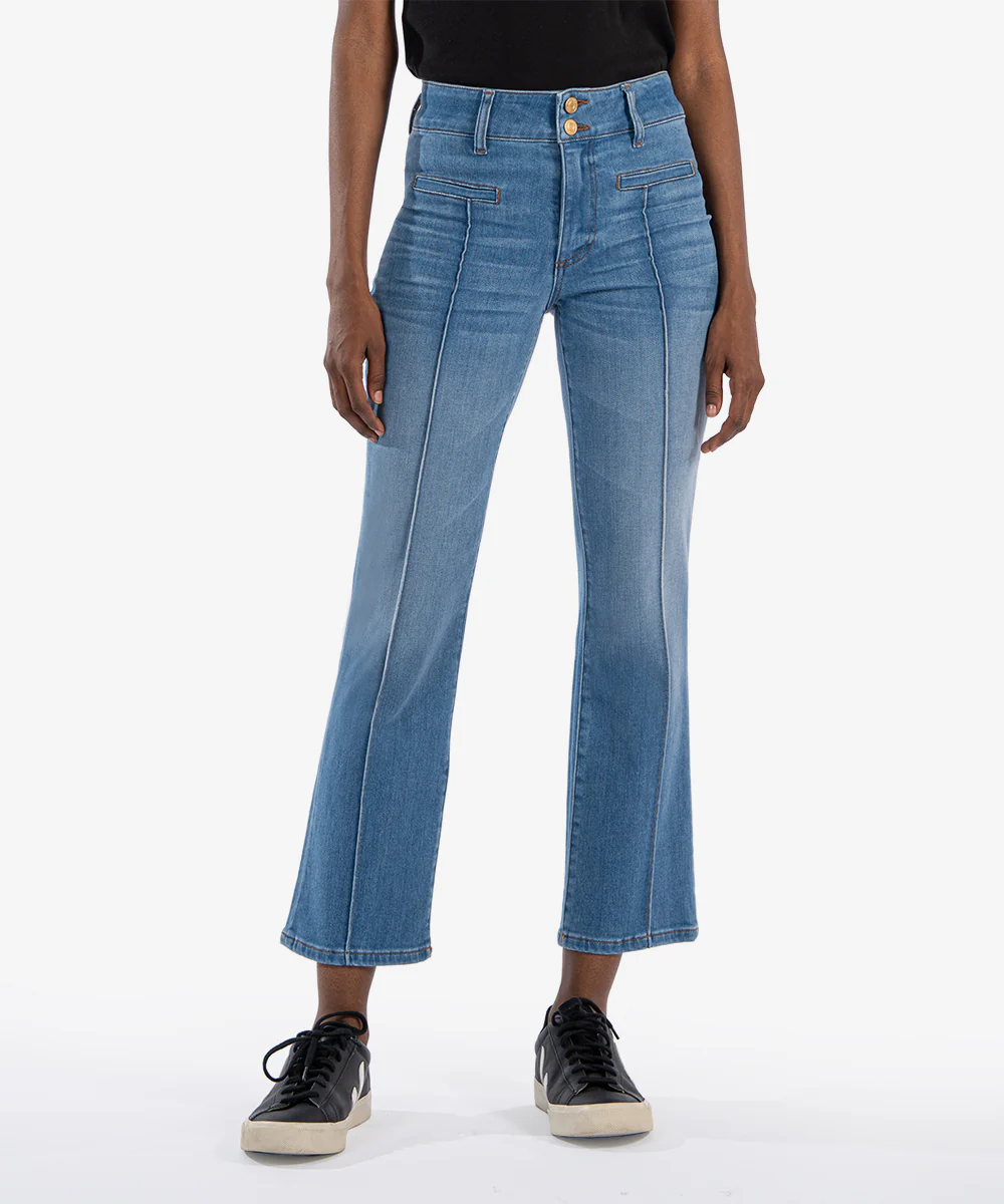 Kelsey High Rise Ankle Flare Jeans