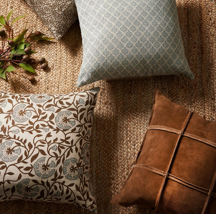 Sonia Pillow, Brown Suede