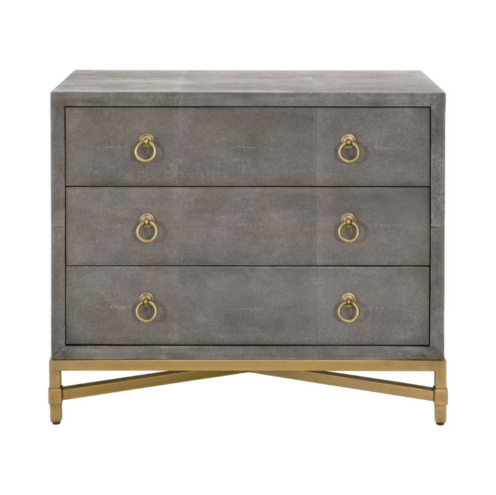 Strand Shagreen 3-Drawer Nightstand