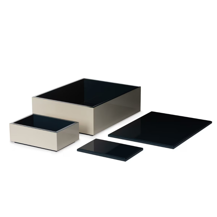 Balboa Bay Lacquered Decorative Box, Silk Linen - 13 Hub Lane   |  