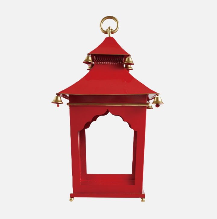 Scalloped Metal Lantern w/ Bells