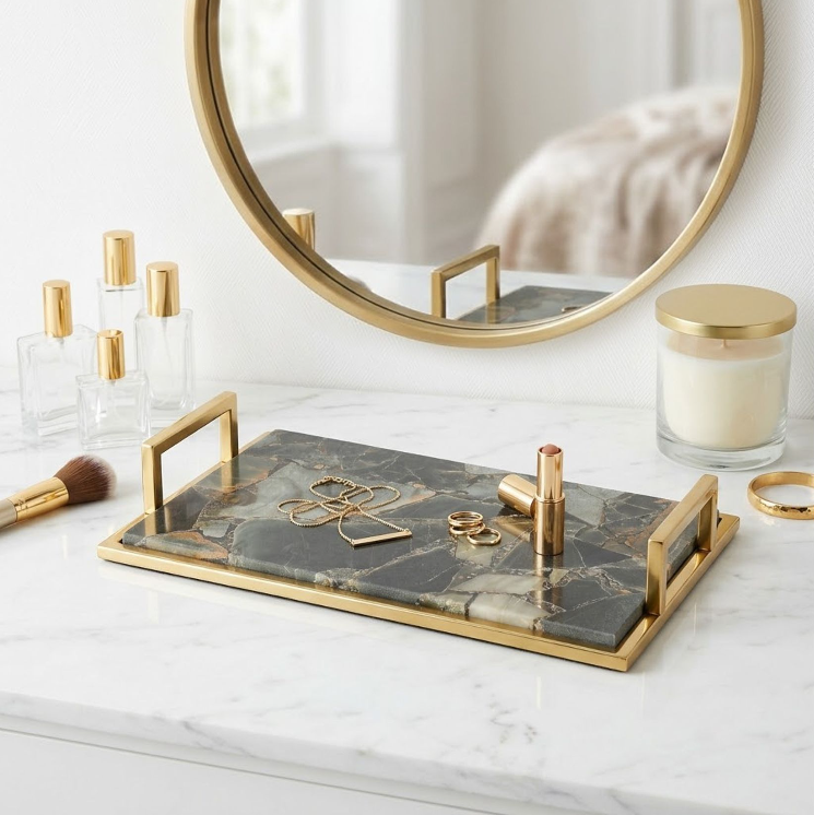 Timor Green Agate Tray