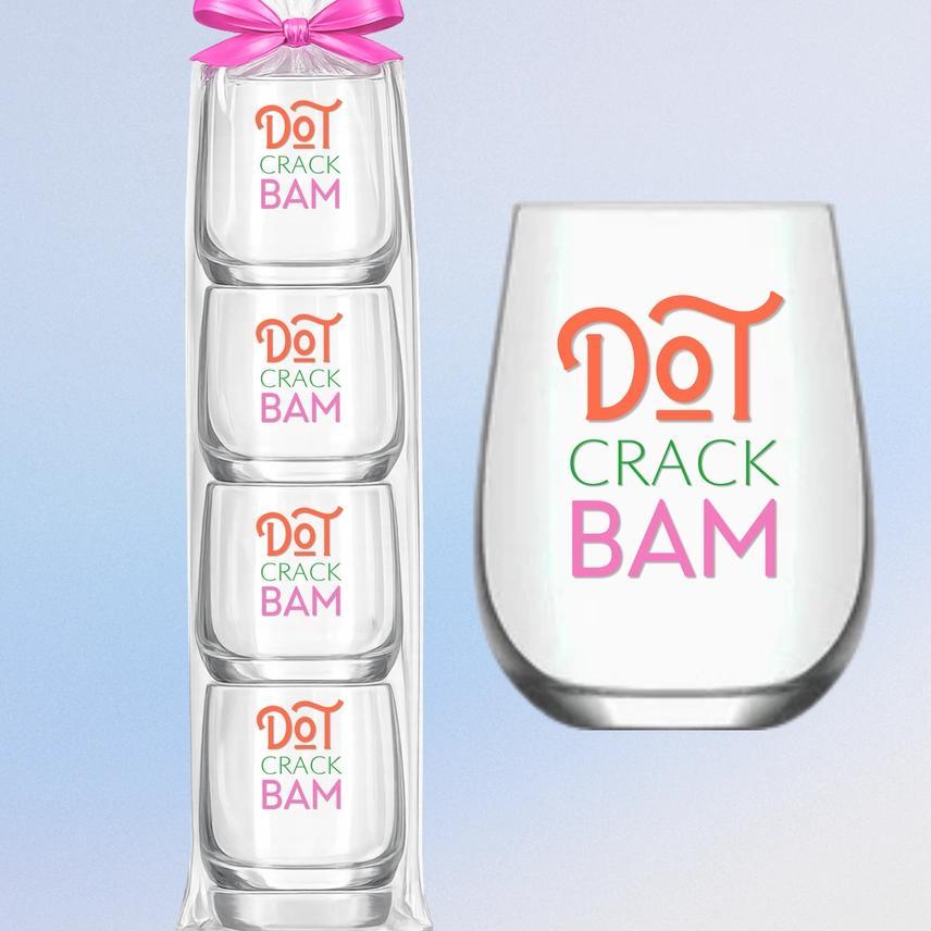 Mahjong Stemless Wine Glasses Set of 4