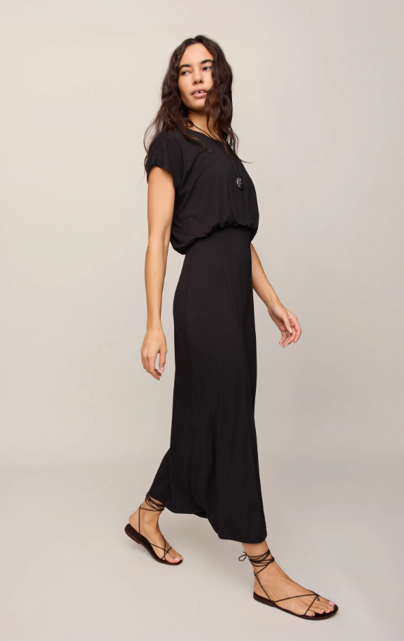 Anika Jersey Midi Dress, Black