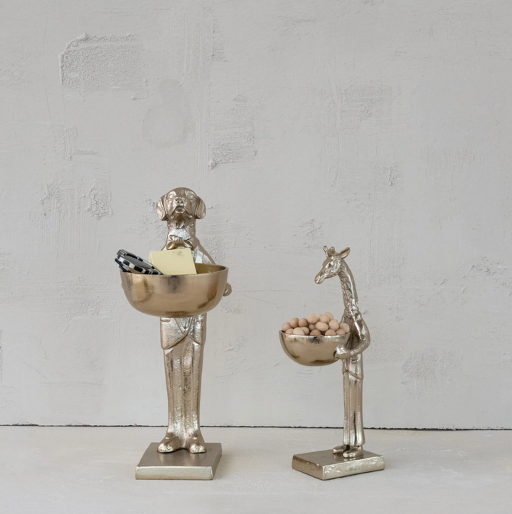 Cast Aluminum Giraffe Bowl - 13 Hub Lane   |  Aluminum Bowls