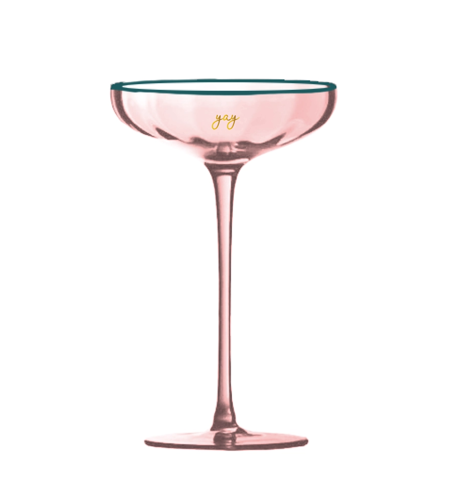 Two Tone Coupe Glass - 13 Hub Lane   |  Champagne Glasses
