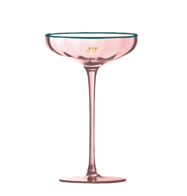 Two Tone Coupe Glass - 13 Hub Lane   |  Champagne Glasses
