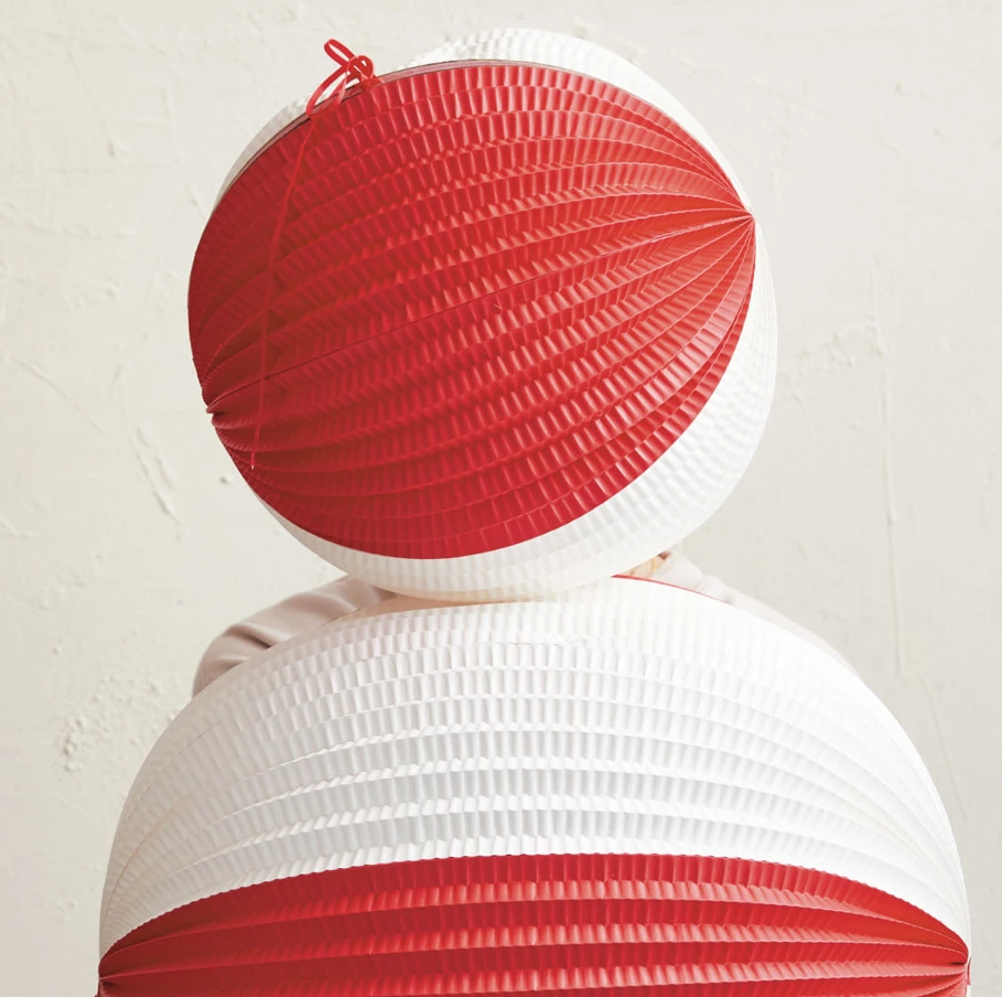 Crinkle Paper Folding Pleated Ball Ornament - Thumbnail 2