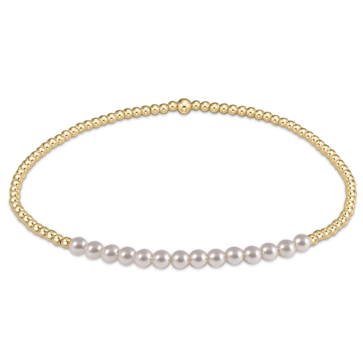 enewton Gold Bliss 2mm Bead Bracelet - Pearl