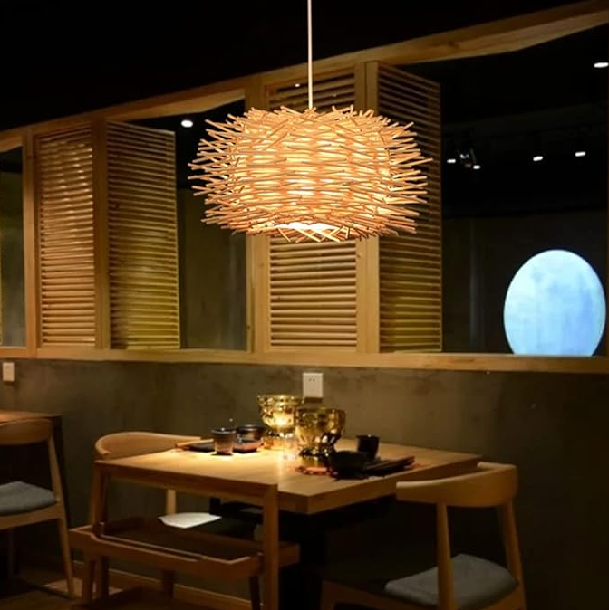 Bamboo Nest 3-Light Chandelier - Thumbnail 3