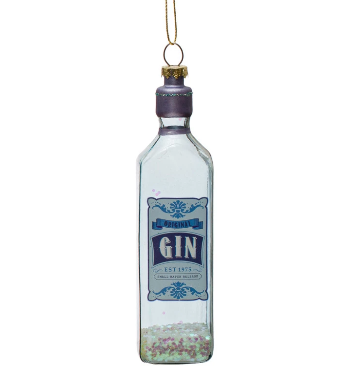 Glass Liquor Bottle Ornament