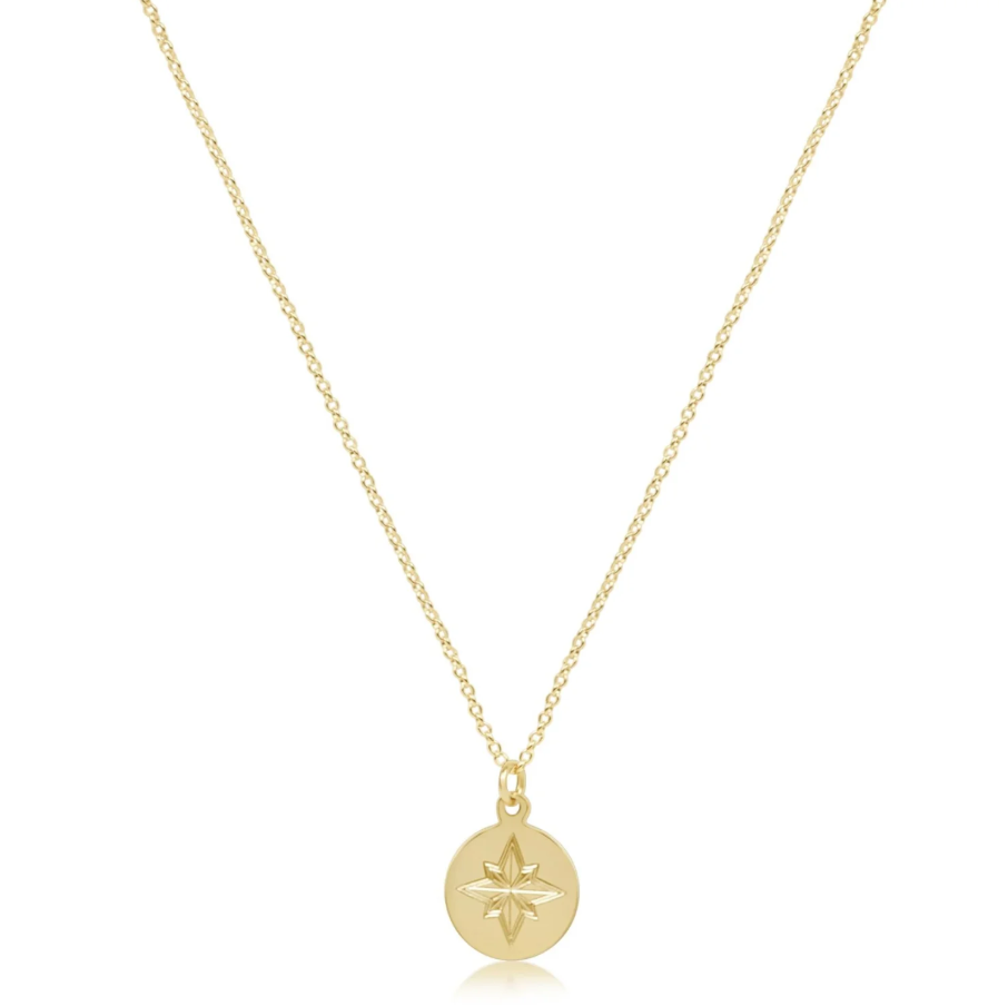 enewton 16" necklace gold - direction gold disc - 13 Hub Lane   |  Charm Necklaces