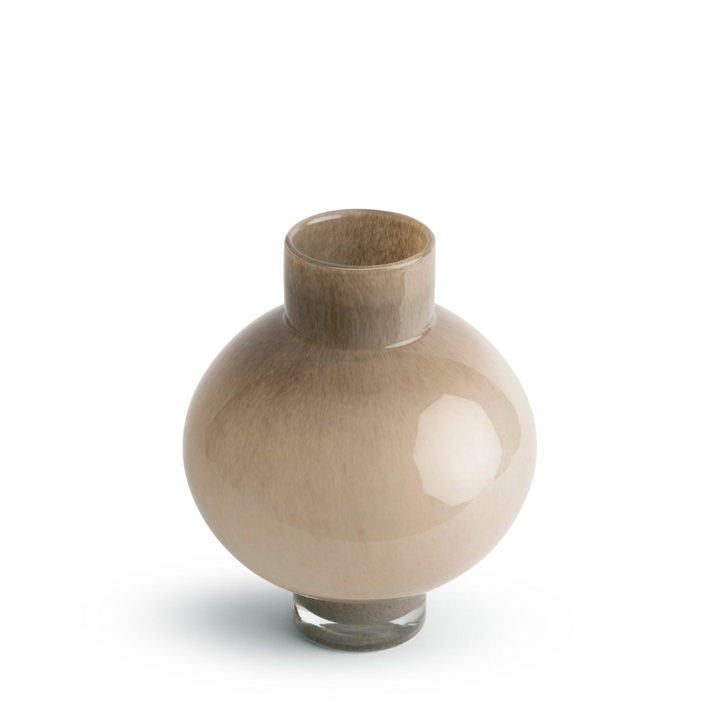 Felino Vase, Beige - 13 Hub Lane   |  Glass Vases