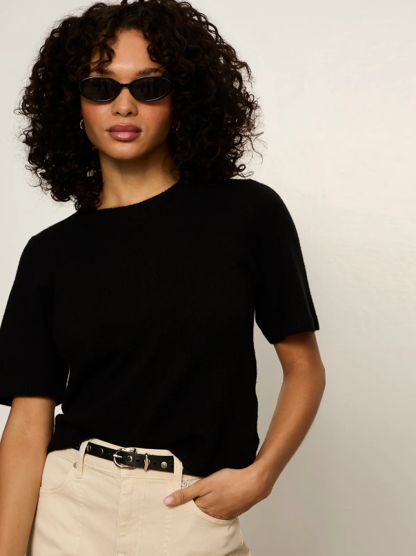 Perfect Sweater Tee, Black