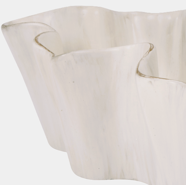 Donna Decorative Bowl, Cream Wash & Gold - 13 Hub Lane   |  