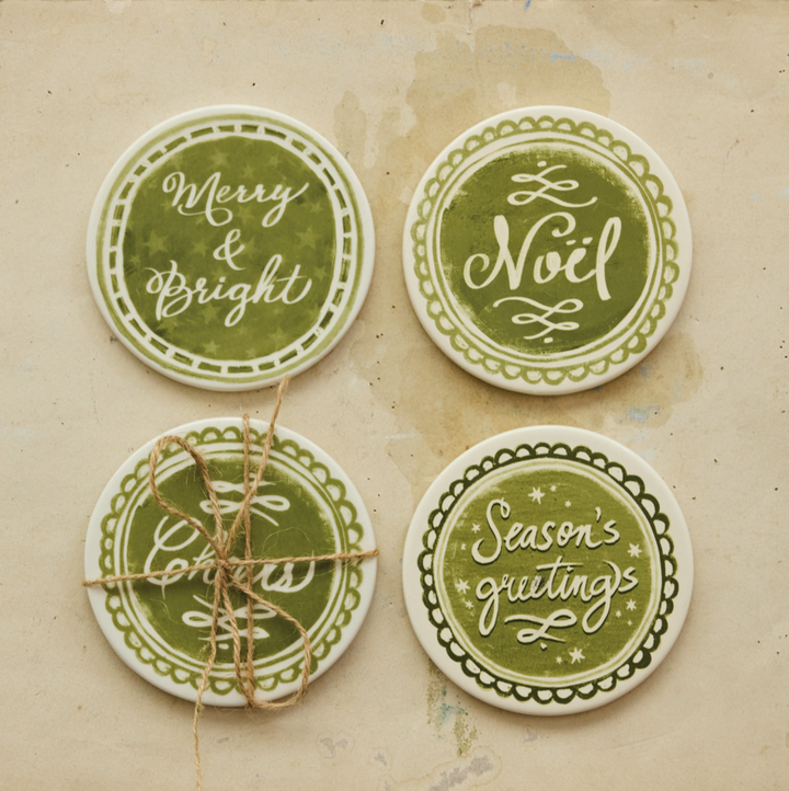Holiday Stoneware Coasters