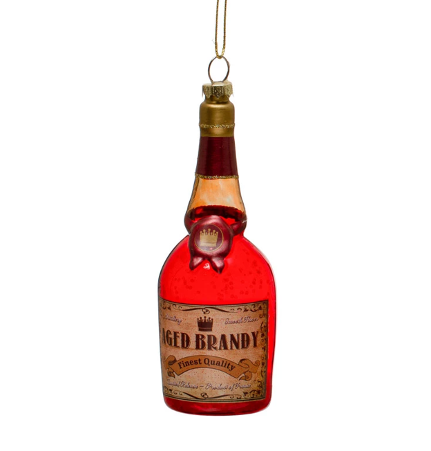 Glass Liquor Bottle Ornament