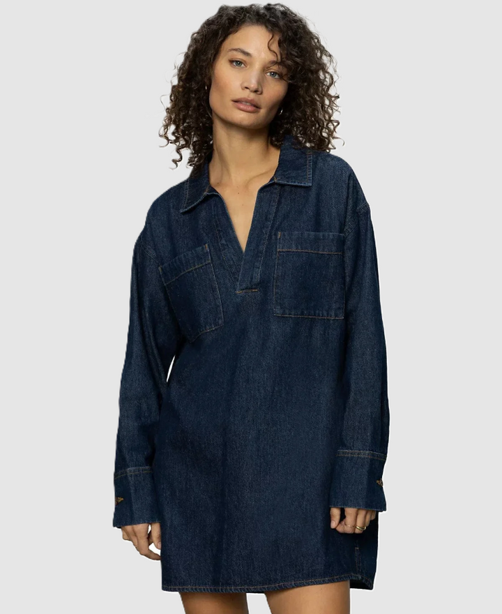All-Day Denim Tunic Dress, Surprise - 13 Hub Lane   |  Mini Dresses
