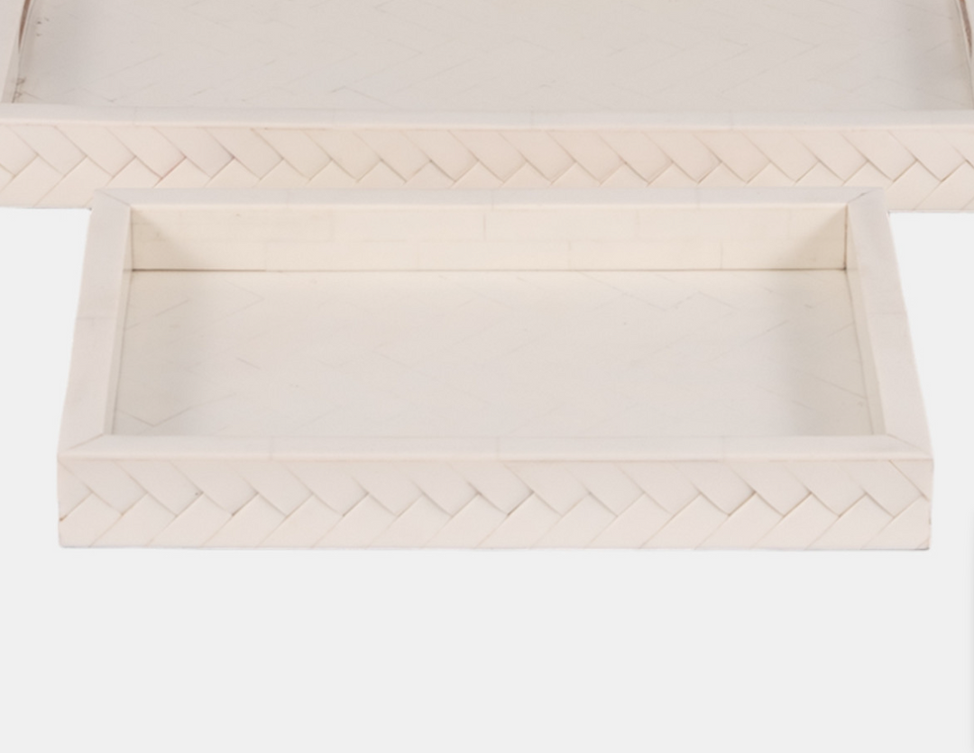 Woven Resin Tray Ivory - 13 Hub Lane   |  