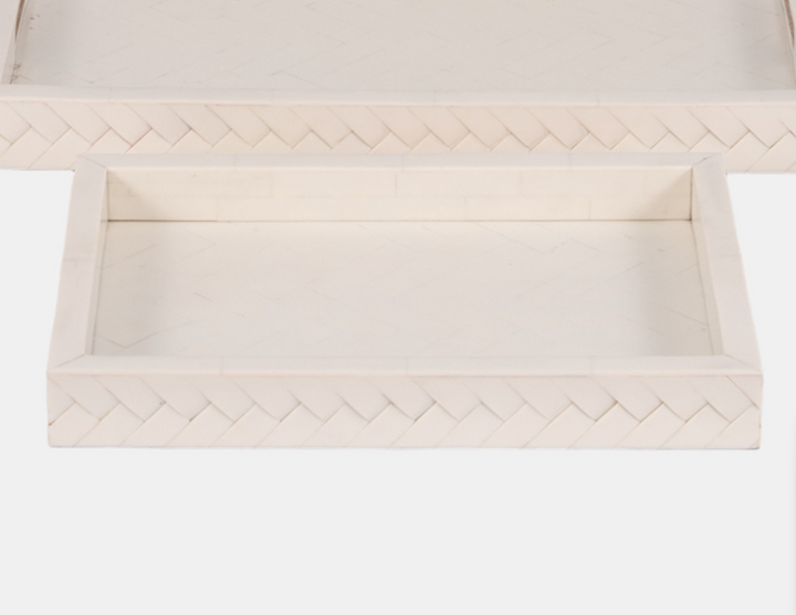 Woven Resin Tray Ivory - 13 Hub Lane   |  