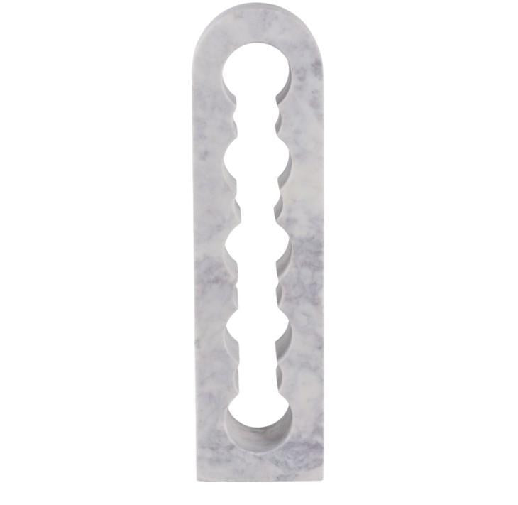 White Marble Standing Wine Rack