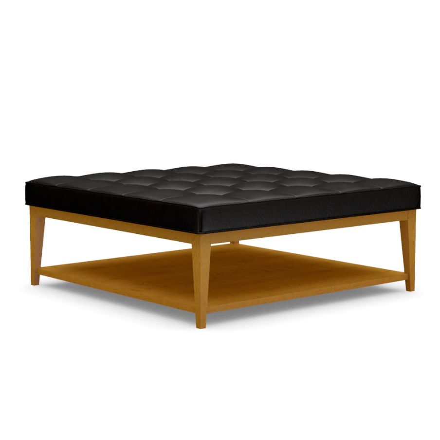 Mikala Leather Ottoman - 13 Hub Lane   |  Cocktail Ottomans