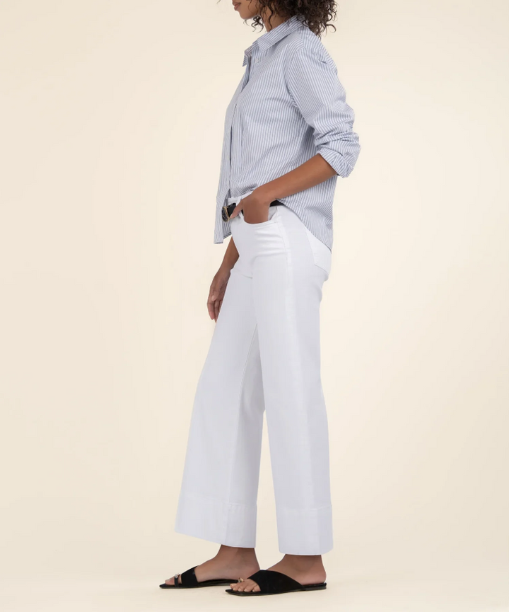 Kut From the Kloth Meg Pin Tuck Wide Leg, Optic White
