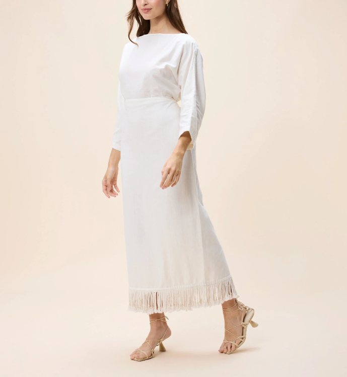Robin Ankle Dress, Ivory