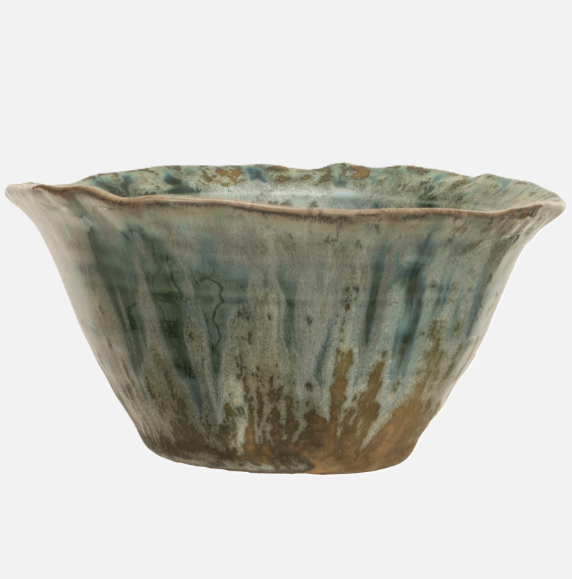 Crackle Glaze Stoneware Bowl