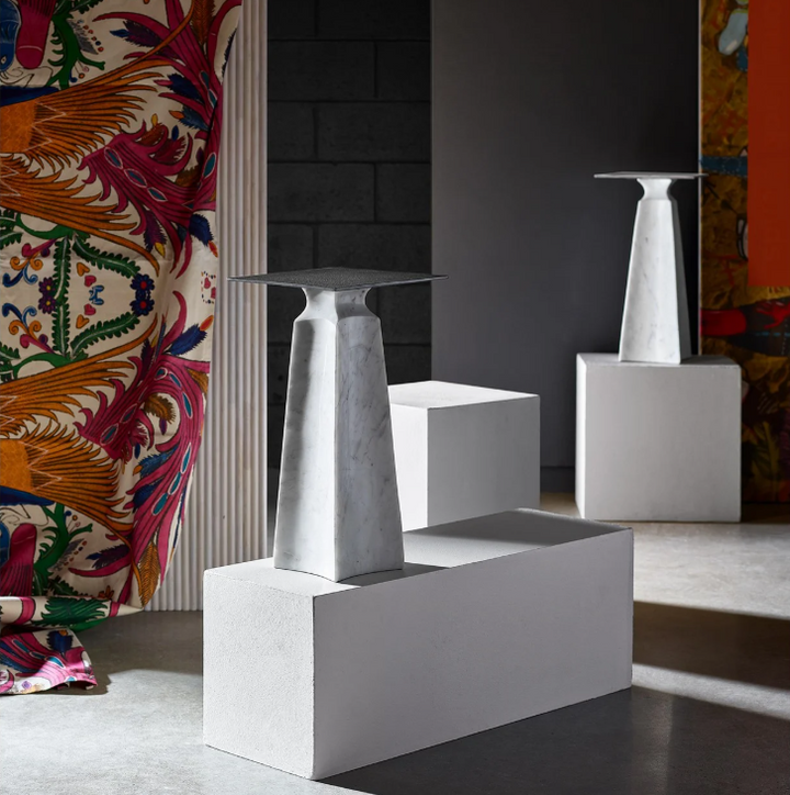 Figuration Side Table w/ Marble Base - 13 Hub Lane   |  Martini Tables