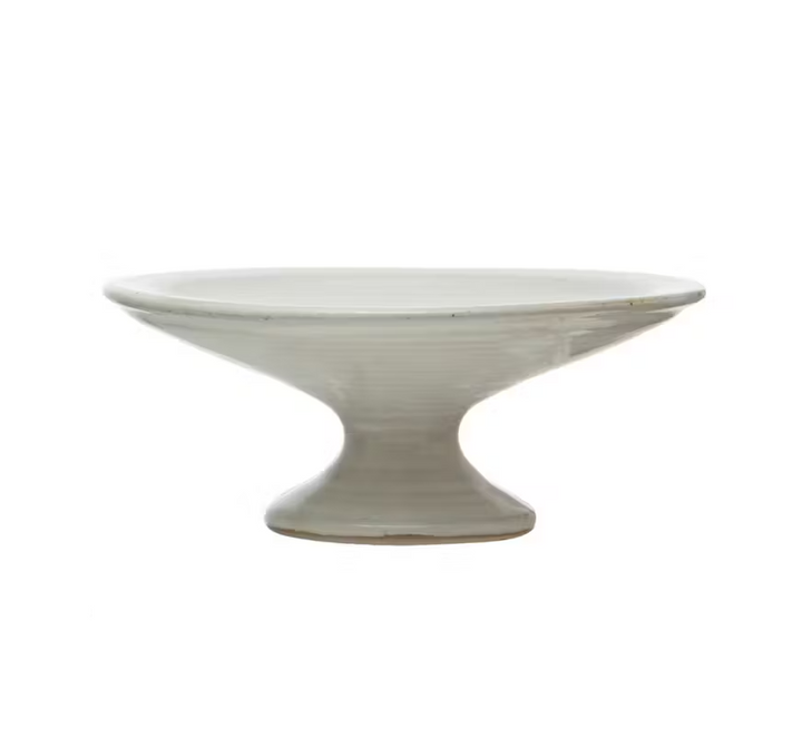 Stoneware Pedestal Matte Finish - 13 Hub Lane   |  Pedestal Trays