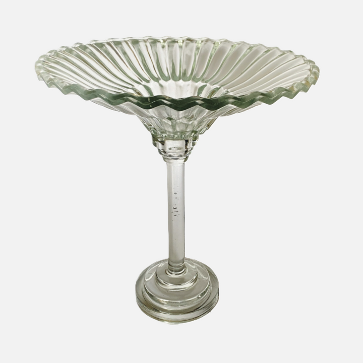 Pressed Glass Pedestal Bowl