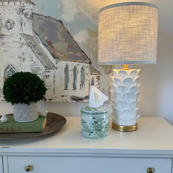 Jade Floral Tissue Vessel - 13 Hub Lane   |  