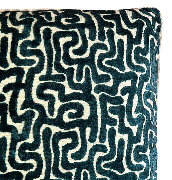 Trotter Teal Velvet Pillow