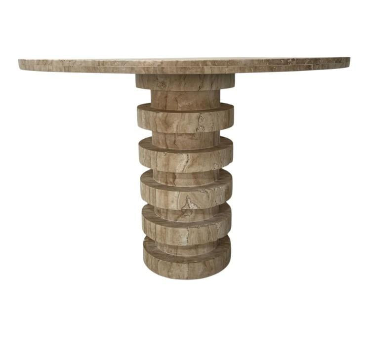 Turin Travertine Dining Table