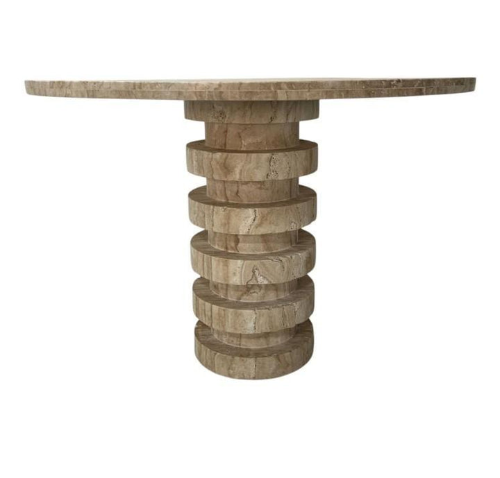 Turin Travertine Dining Table