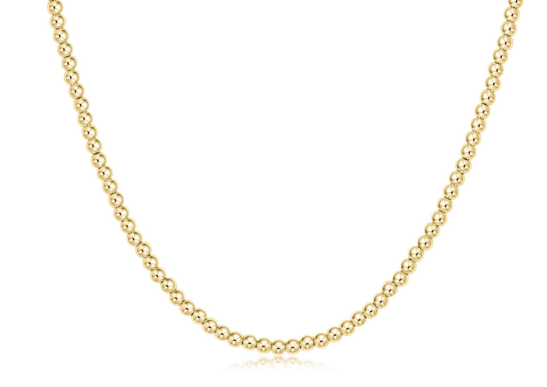 enewton 15" choker classic gold - 3mm bead
