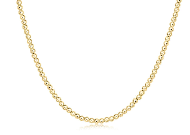 enewton 15" choker classic gold - 3mm bead