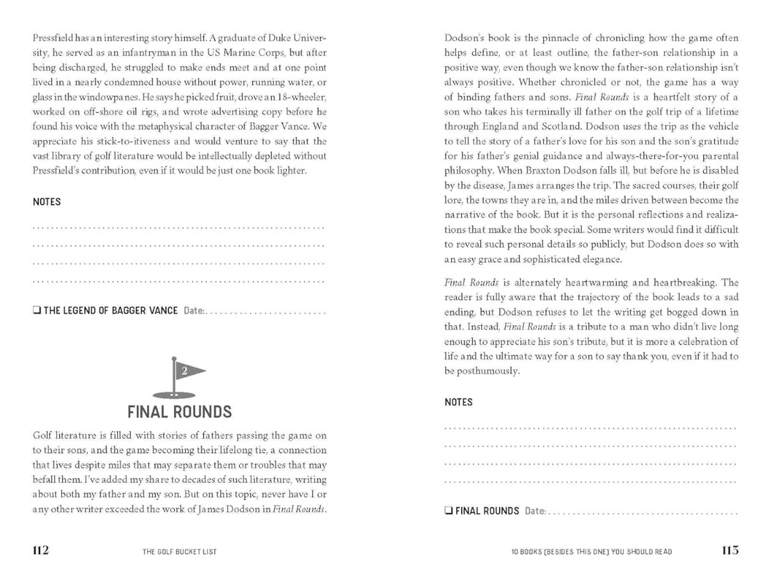 Golf Bucket List - 13 Hub Lane   |  Travel Books