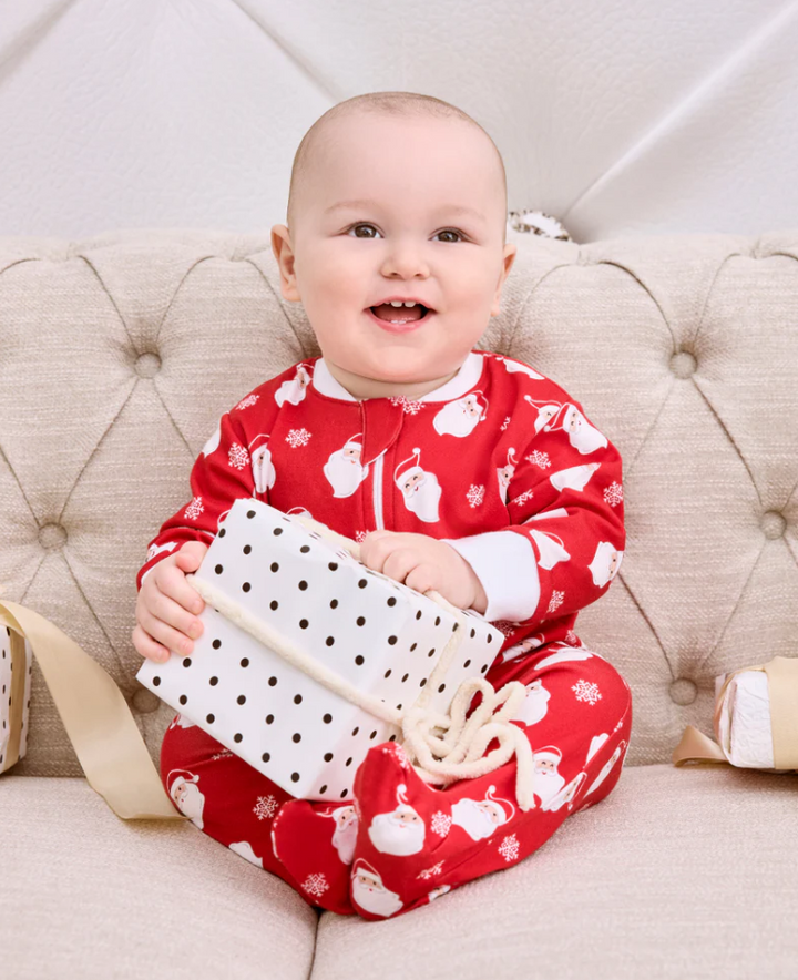 Smiling Santas Zip Footie - 13 Hub Lane   |  Footies