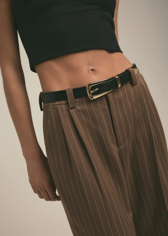 Favorite Daughter Statement Belt, Black & Gold - 13 Hub Lane   |  Leather Belts