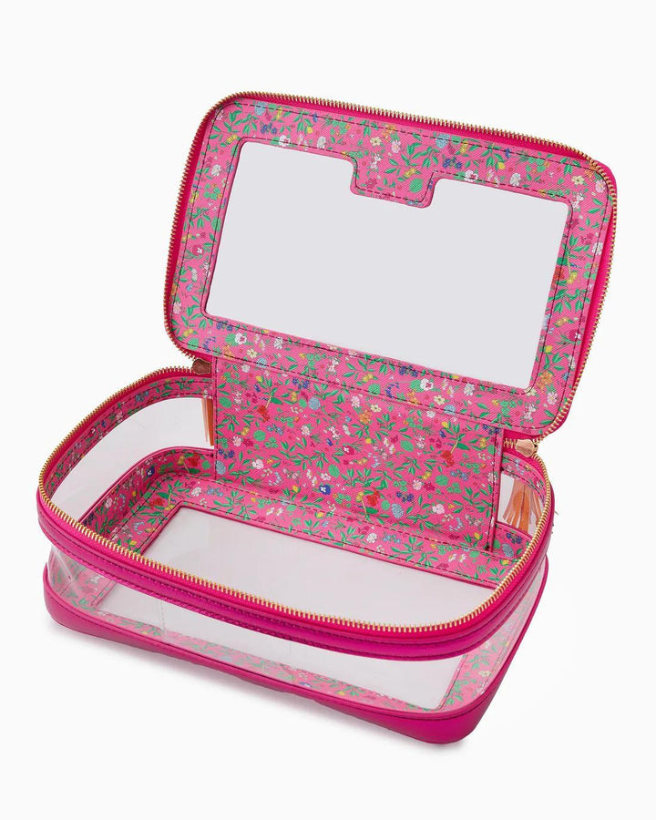 Mahjong Tile Storage Bag, Metallic Pink