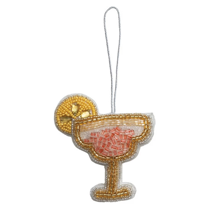 Beaded Fabric Cocktail Ornament