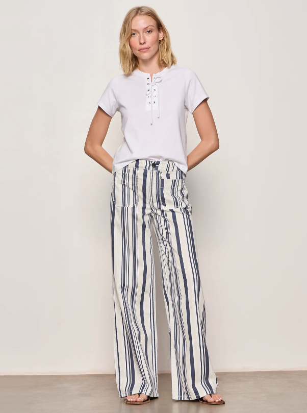 Lace Up Timeless Tee, White